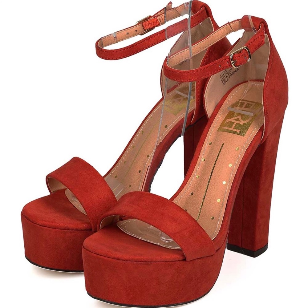 Platform chunky heels